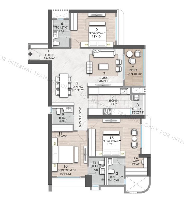 Verdant Vistas 3 BHK